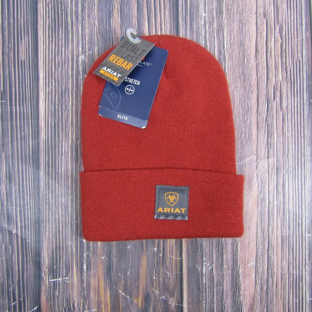 Ariat Rebar Watch Cap Beanie Hat Mens One Size‎ Rust Orange Thinsulate Work
